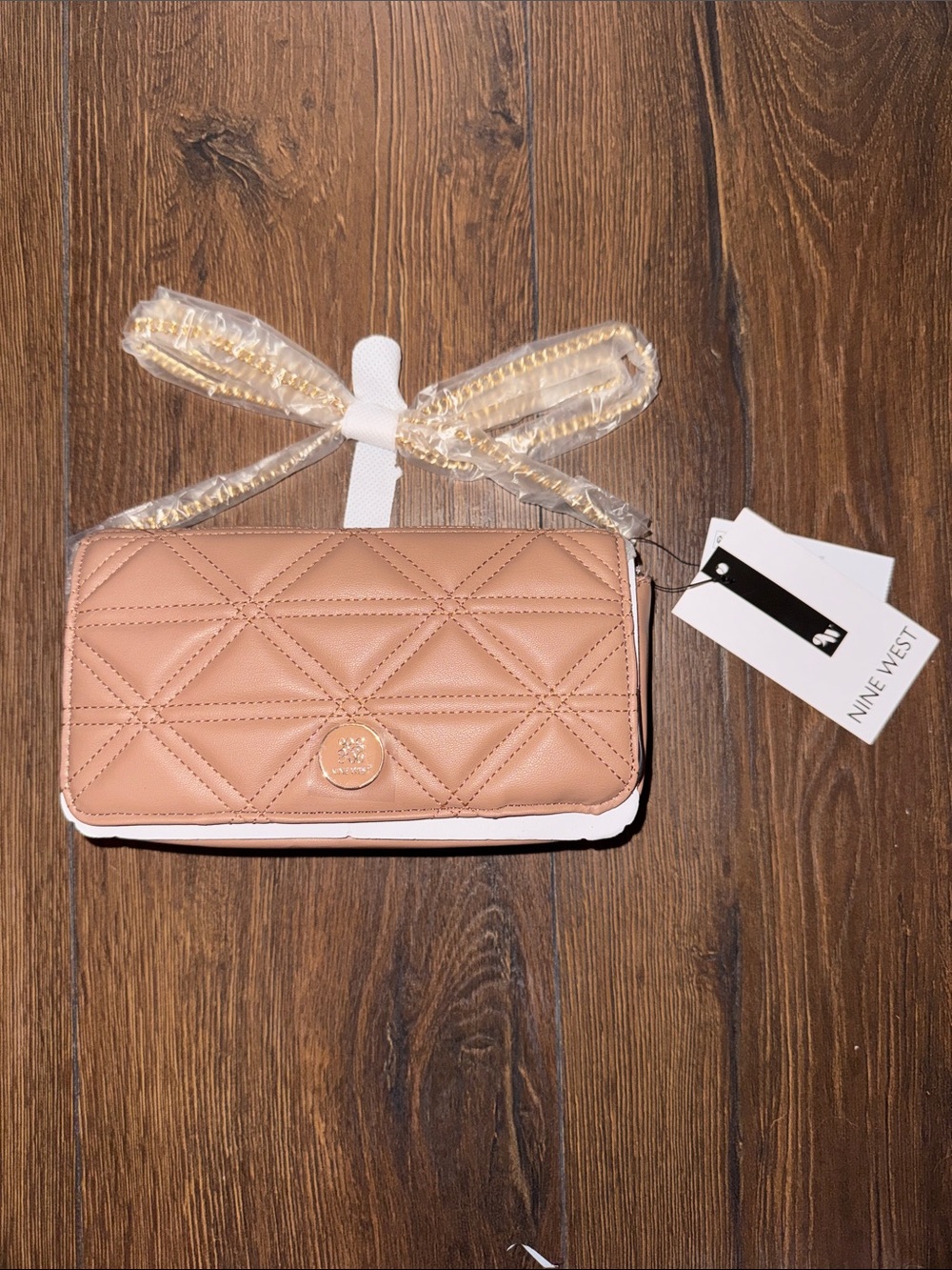 Nine West Quilted Nude Pink Crossbody Bag
